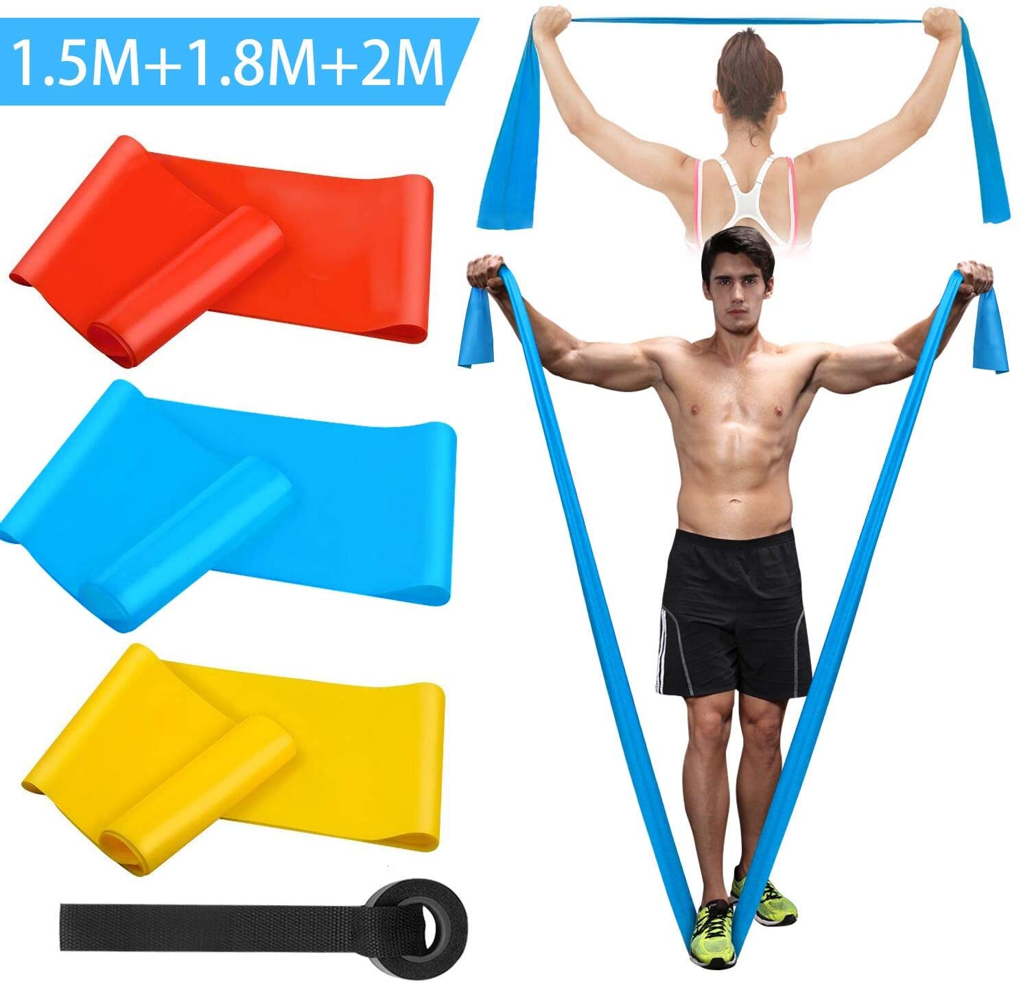 Crossfit Workout With Equipment - Elastyczne taśmy fitness 3 szt. Taśmy