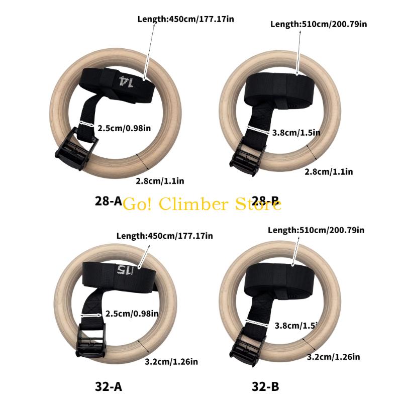 Q84C Regulowane drewniane kółk – Gymnastic Ring Wood recenzja i cena
